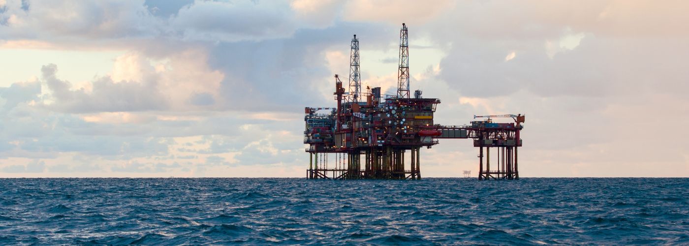Oil rig at sea